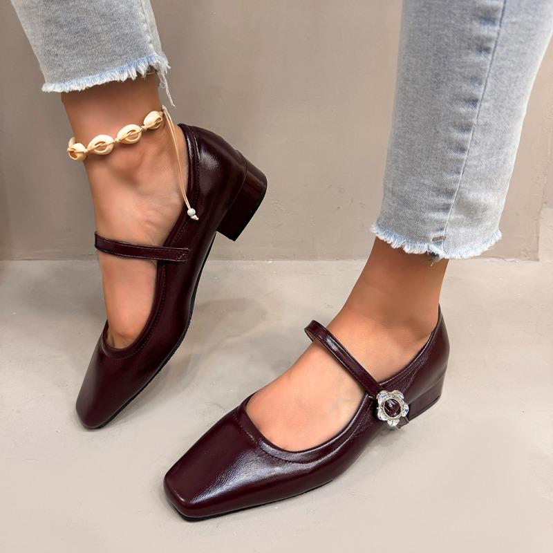Fashion Women's High Heels French Retro Mary Jane Shoes Women's Spring Summer New Simple Small  Shoes Flat Bottomed Women's Shoes