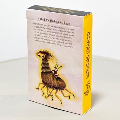 Shadowland Lenormand: 9*6cm A 36-Card Journey Into Shadows and Light | Unique Gothic Ink-and-Watercolor Deck Double-embossed
