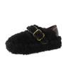 2025 Winter Women's Causal Cotton Shoes Warm Furry Hairy Fashionable Outdoor Women's Plush Shoes Women Flat Bottom Zapatos Mujer