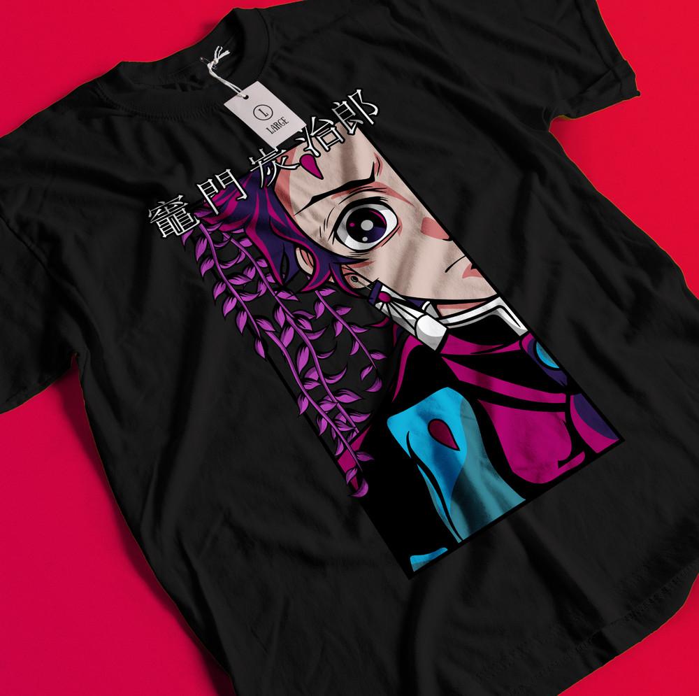 

Demon Slayer Shirt Tanjiro Tshirt Nezuko T-Shirt Muzan Doma Tee Inosuke Zenitsu BB695 L