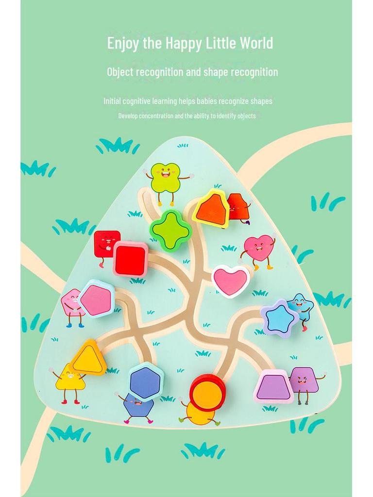 Jucărie Labirint Magnetic din Lemn pentru Copii pentru Învățare Timpurie și Concentrare