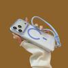 Question Mark Clear PC Magnetic Phone Case with Lanyard