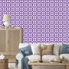 Wallpaper Geometric Pattern Purple, Lavender and White 50x1000