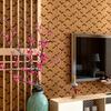 Revestimiento de Pared Simulado Tejido de Paja Tejido de Bambú Revestimiento de Pared Clásico Chino Zen Decoración del Hogar Esterilla de Paja Pincel Pegamento Papel de Pared de PVC