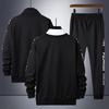 Herren Sportanzug Casual Stehkragen Cardigan Sportswear Dreiteiliges Set 