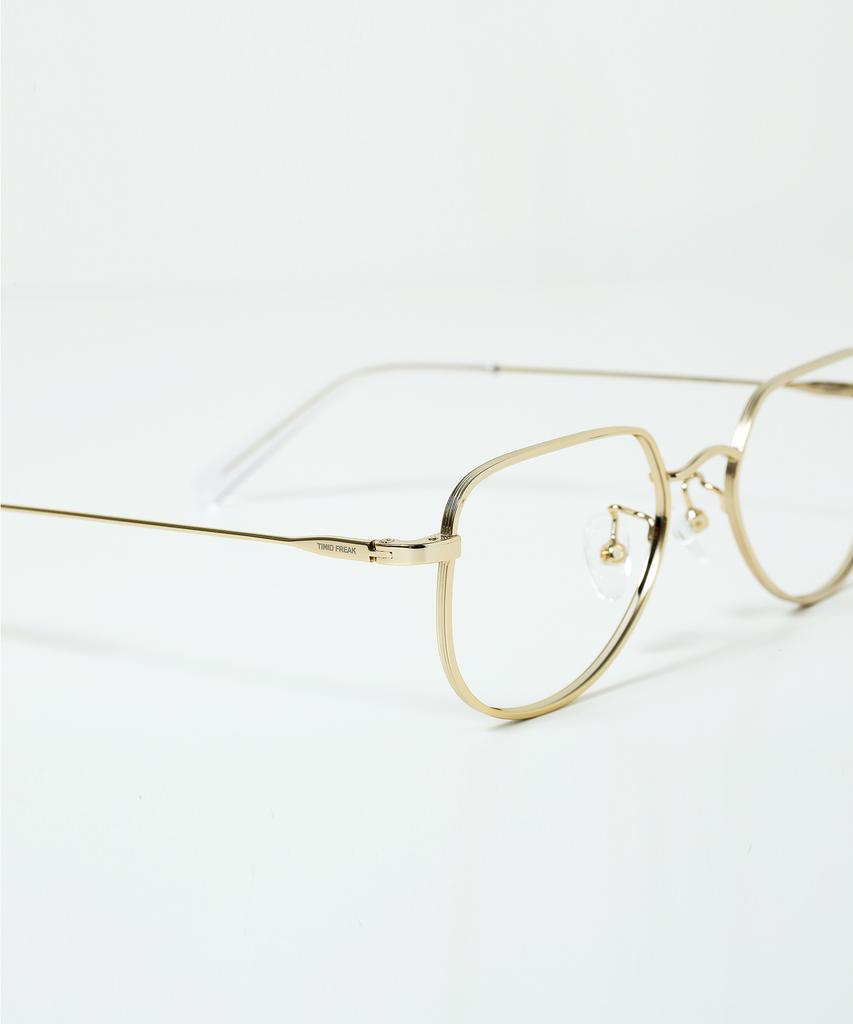 Timideupeulikeu Jayni Gold Titanium Glasses