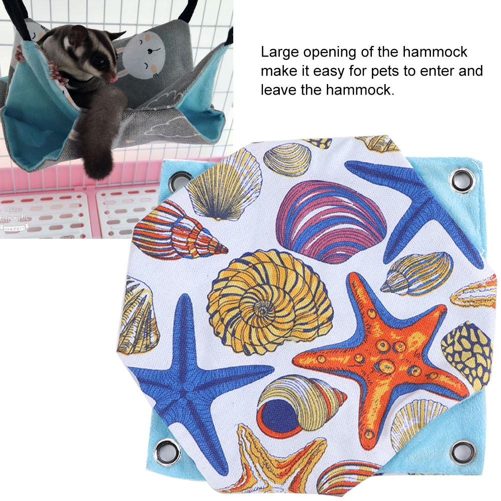 Double Layer Breathable Squirrel Hanging Bed Pet Hammocks for Hamster Guinea Pig(Type B )