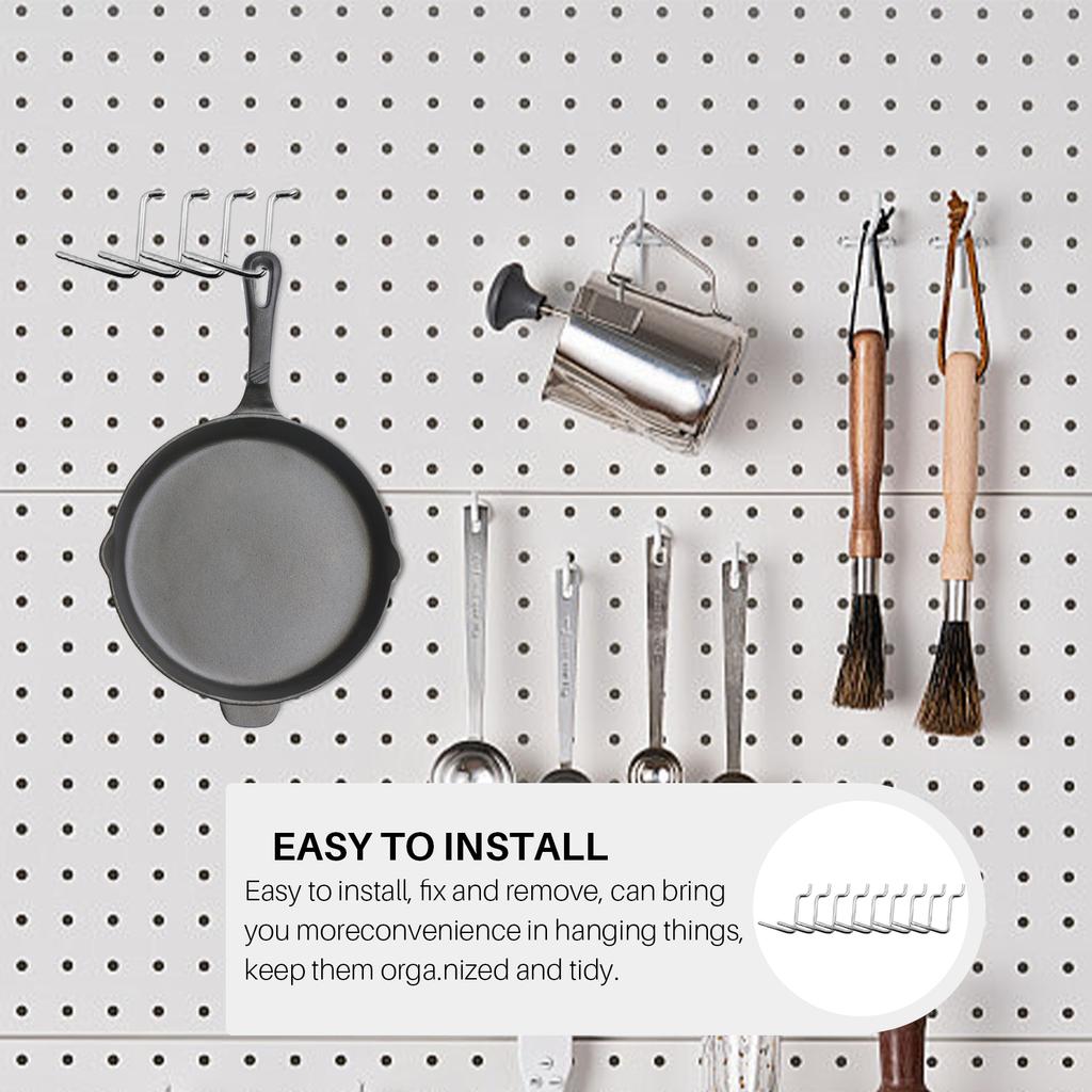 Metal Pegboard Hooks Hanging Organizer Assortment Kit Peg Locks Hanging Applications Metal Garage Tool Organizer