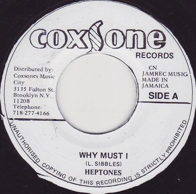 7inch Record HEPTONES / SLIM SMITH - Why Must I / Try Again NONE Coxsone Records Jamaica Reggae, Ska & Dub Used