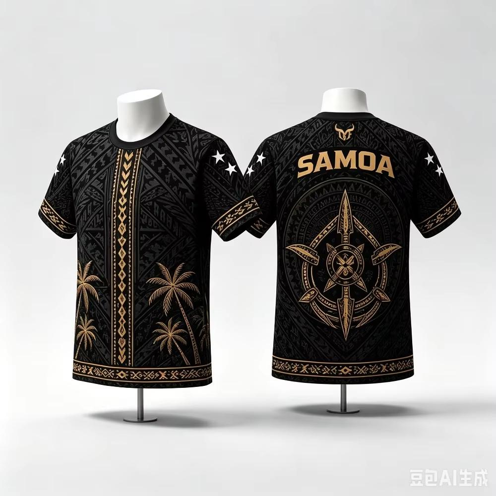 Summer Samoa Tribal Soccer T-shirt Soccer Print Football Jersey Men's Casual Tee Shirt Breathable Men Women Short Sleeves Top