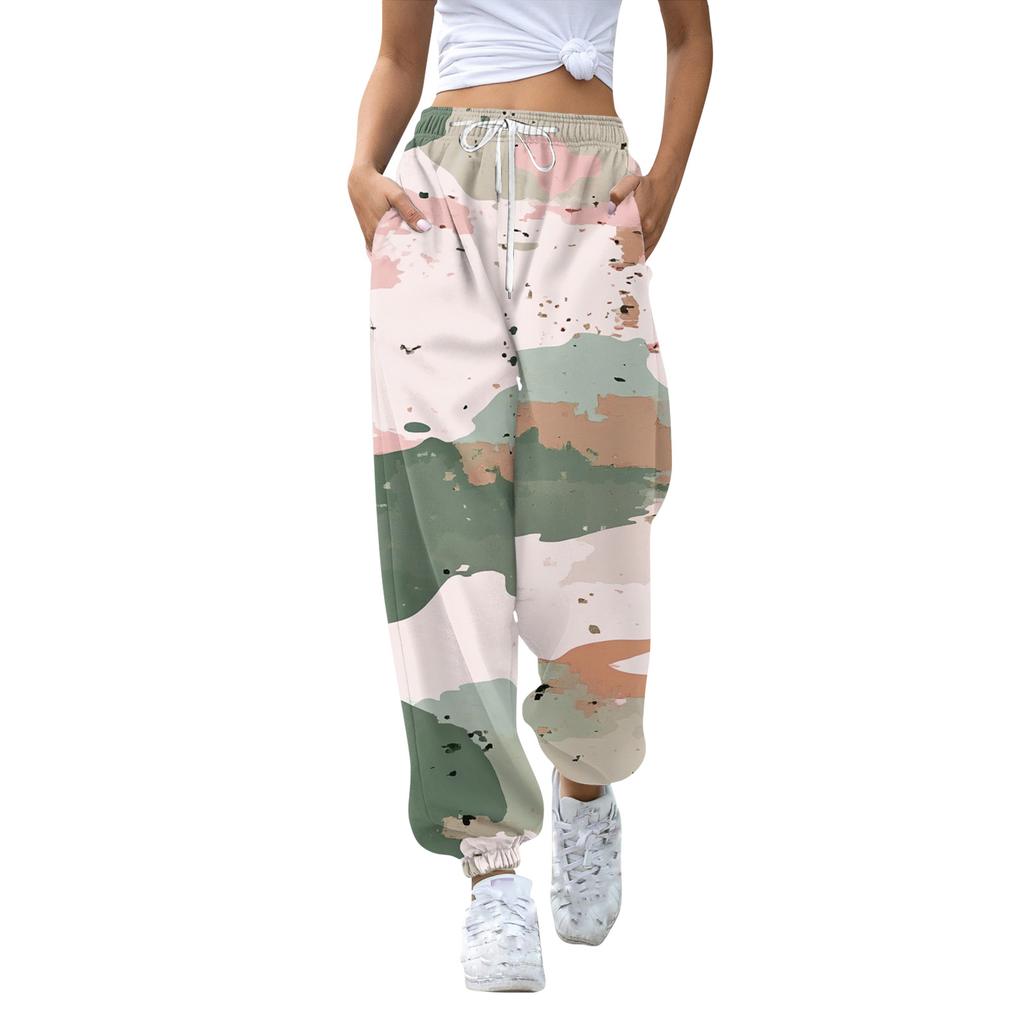 Kids Sport Printed Gradient Drawstring Pocket Casual Sweatpants Pants