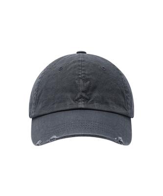 WACKY WILLY Washed Damaged Cap Charcoal