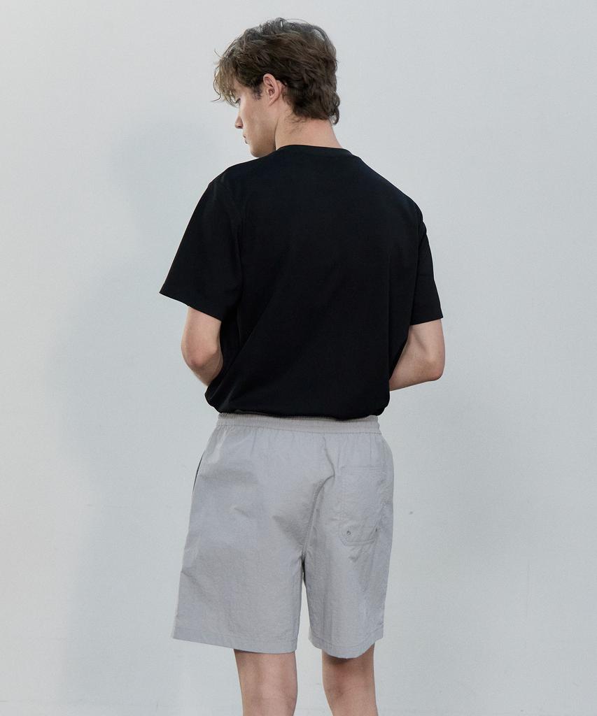BASIC HOUSE Uni Nylon String Band Half Pants Light Grey Lzhp3103