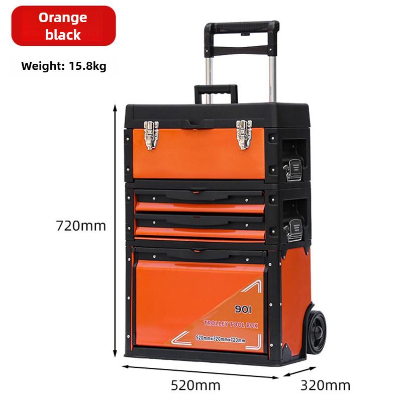 Combination Lever Tool Box Three-layer Hardware Tool Case Multi-functional Work Maintenance Tools Organizer Stacked Toolbox
