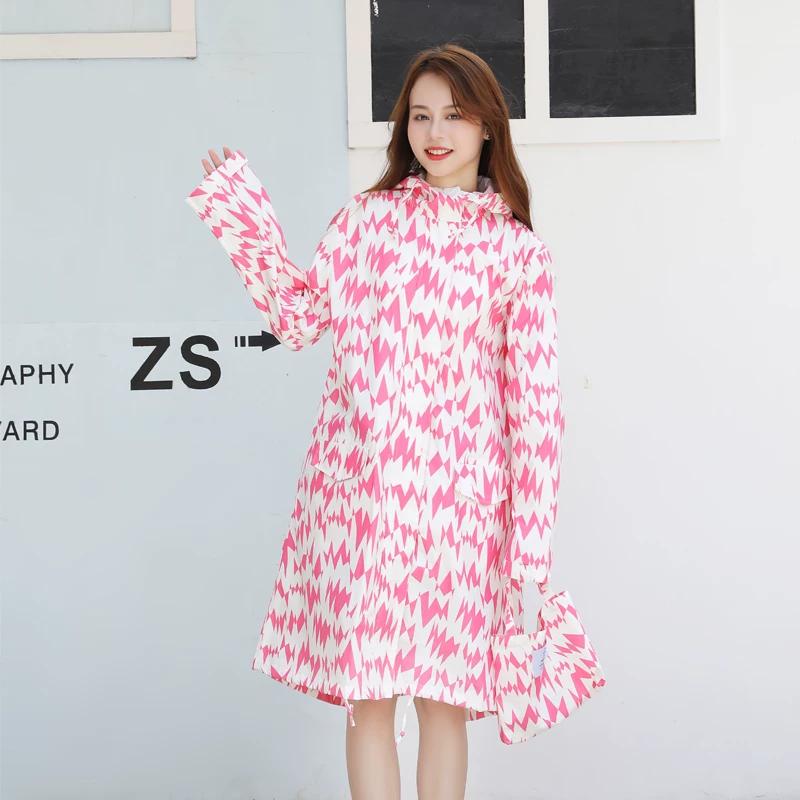 Rainproof Raincoat for Women, Breathable Long Style, Fashionable Hiking Waterproof Poncho for Adults, Can Be Worn Outside, Thin Quick-Dry Model for