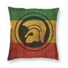 Trojan Rastafari Flag Square Pillow Case Throw Pillow Rasta Reggae Rastafarian Jamaica Vintage Cushion Covers
