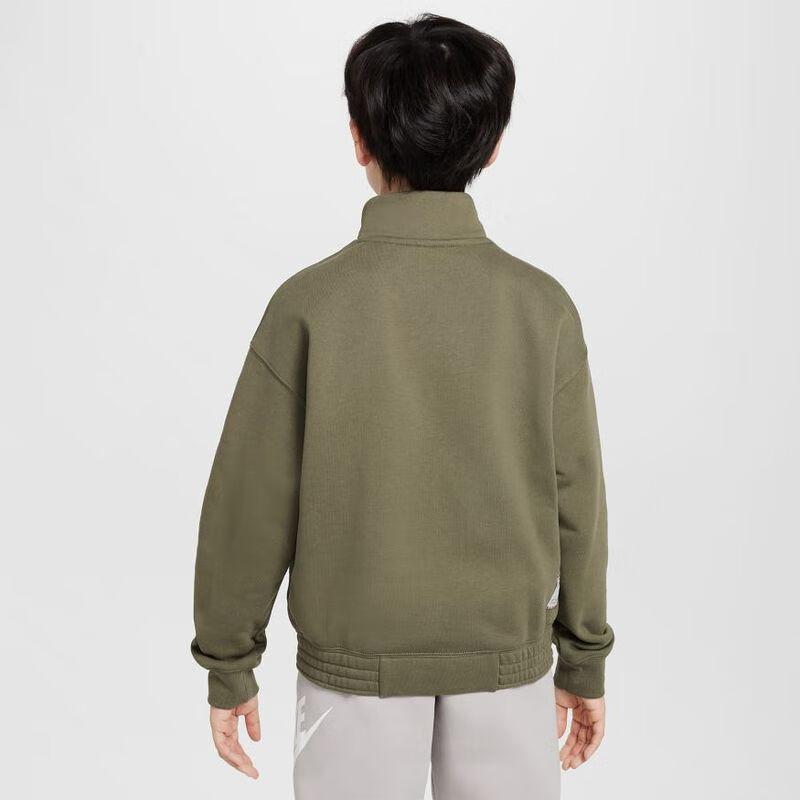 Nike Hoodie Comfortable Soft Versatile Kids Hoodies Olive-Green IB5599-222