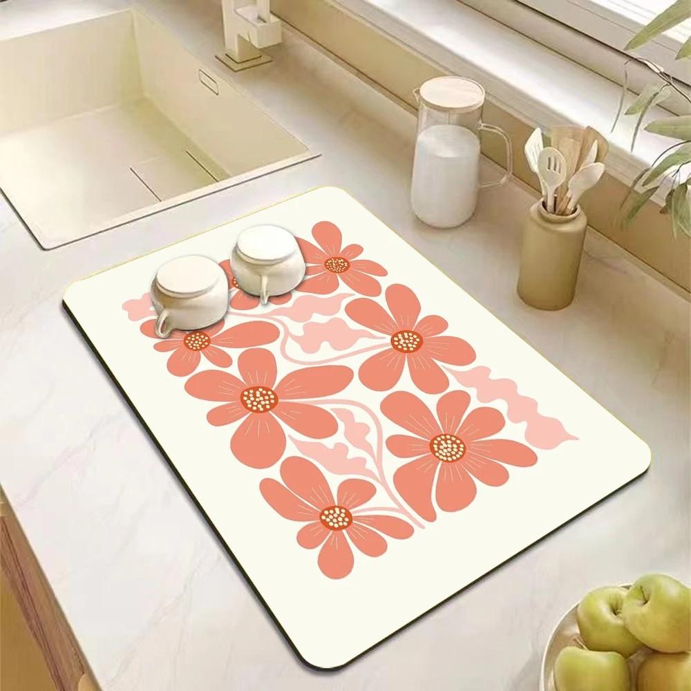 VIKAMA Dopamine Kitchen Accessories | Absorbent Kitchen Utensil Drain Mat | Coffee Maker Utensil Drain Mat | Utensil Mat