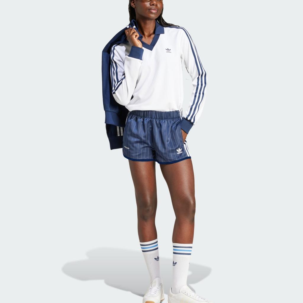 Adidas Originals Sporty & Rich Collaboration SS24 Comfortable Fashion V-Neck Soccer Jersey Women Tops White JI9276