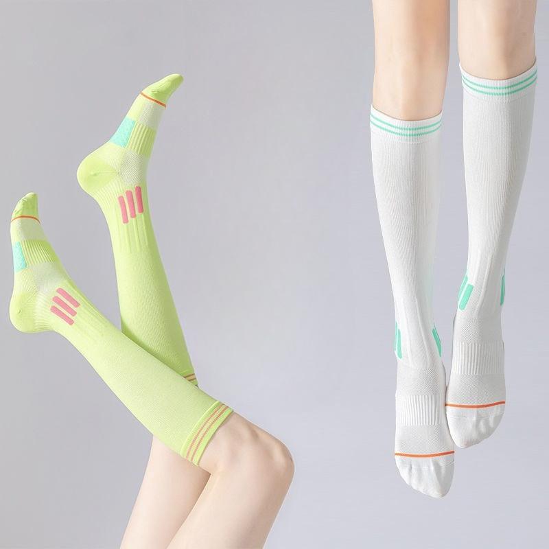 Summer Sports Calf Socks for Women, Fitness Running, Rope Skipping, Pressure Leg Slimming, Pressure Stockings, Long Tubes