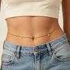 Waist Chain Women's High-end Sense, Trendy Spice Girl Sweet Cool Stainless Steel Diamond Chain Waist Chain
