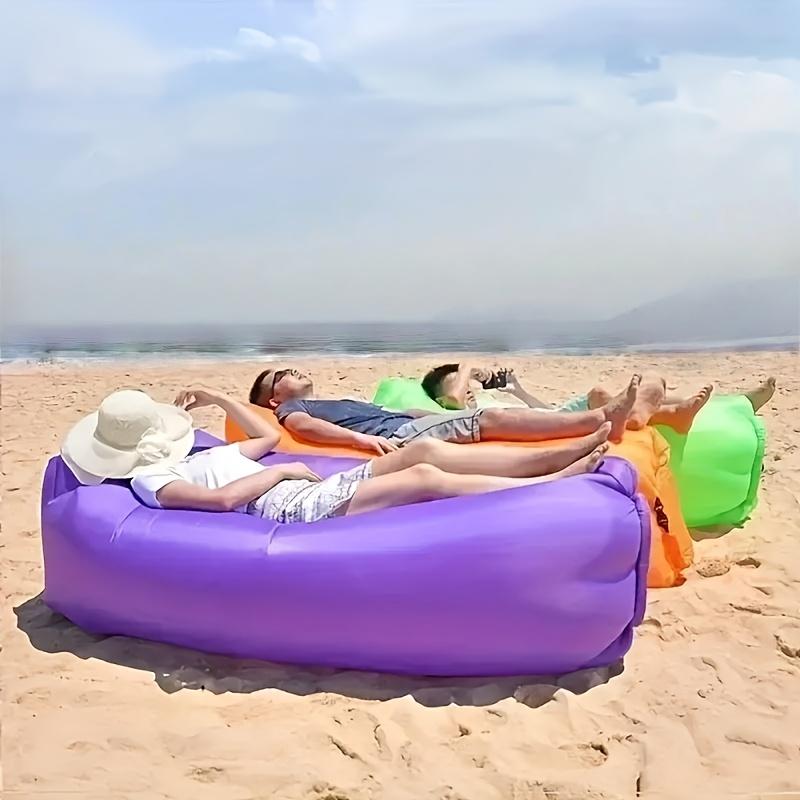1PC inflatable garden sofa single model, fast inflation, foldable, comfortable, portable and lightweight