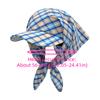 Driving Korean Style Headscarf Baseball Hat Plaid Breathable Triangle Headscarf Hat Sunshade Cotton Strappy Bandana Cap Women