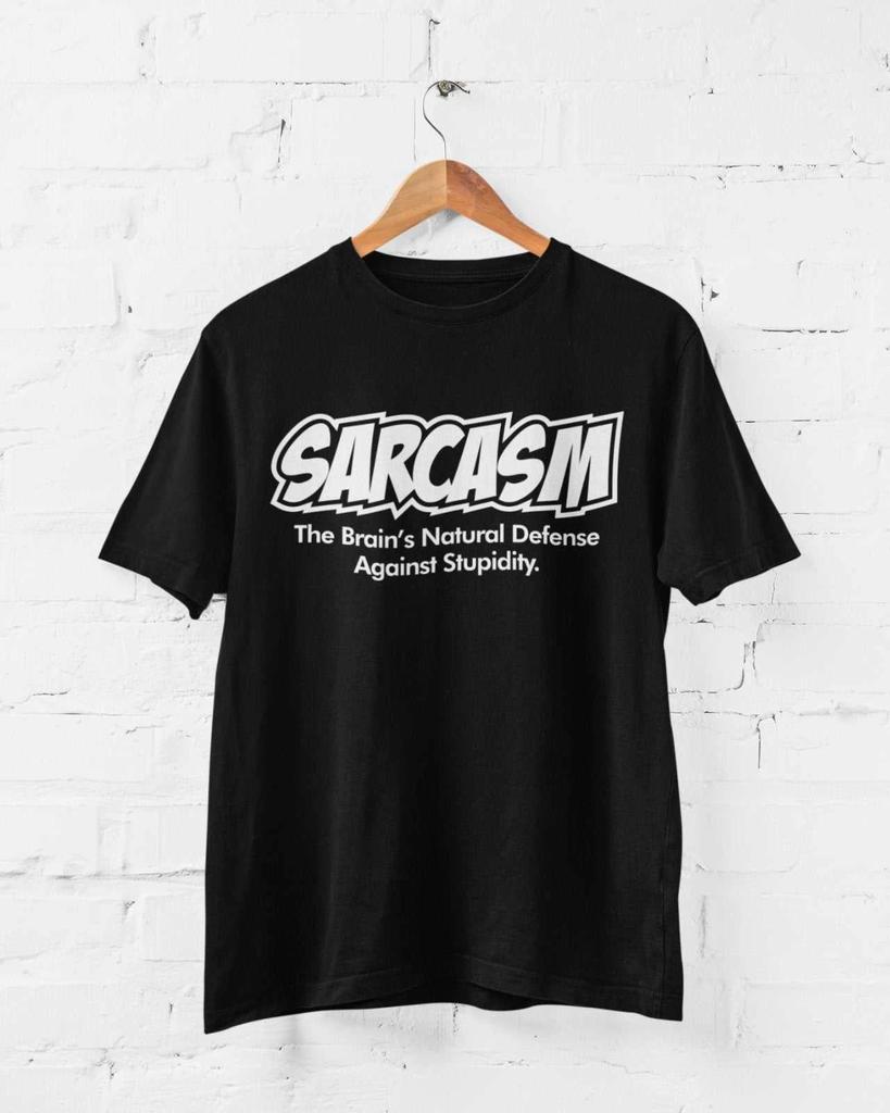 Funny Sarcastic T Shirt Sarcasm The Brains Natural Defence Against Stupidity