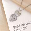 Necklace Cartoon Cute Rabbit Zircon Necklace Accessories Women's Simple Small Fresh Design Sense Fashion Versatile Collarbone Chain