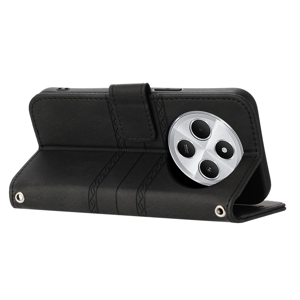 For Xiaomi Poco C75 4G/Redmi 14R 5G/14C 4G Case Wallet PU Leather Imprinted Pattern Phone Cover