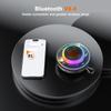 Portable Wireless Bluetooth Speaker, Shower Speaker with RGB Lights, Hi‑Fi Audio, IPX7 Waterproof, Bluetooth 5.4, Extended Playtime, TF Card