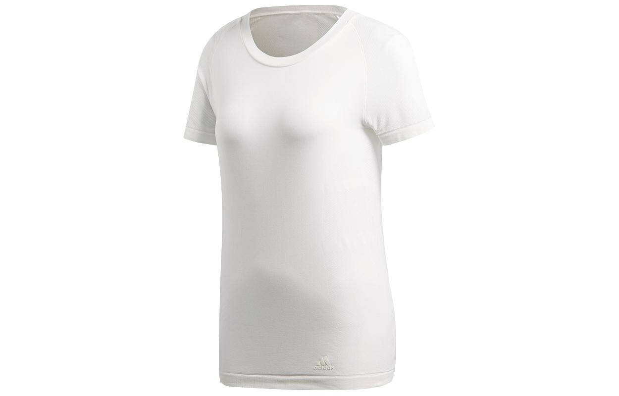 Adidas Running T Shirts Women s White Moderate CY5524 S