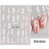 Nail Art Stickers Embossed 5D Small Flower Bronzing Valentine's Day Flowers Love English Adhesive Nail Stickers