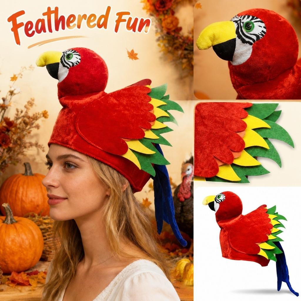 Unisex Plüsch Braten Truthahn Hut für Thanksgiving Halloween Party Kostüm