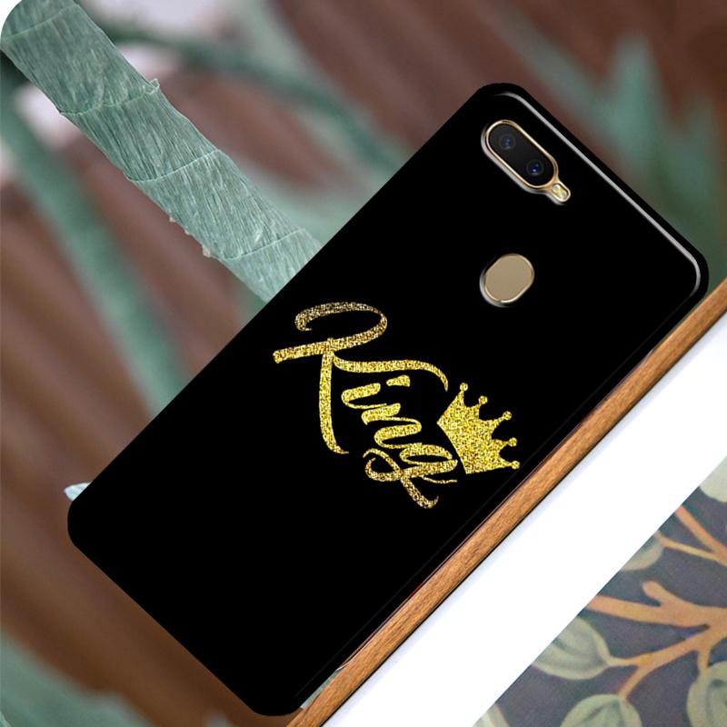 Cute King Queen Crown Case For OPPO A83 A91 A93 A1K A15 A3S A54 A74 A94 A5 A9 A31 A53 A52 A72 A53S Back Cover