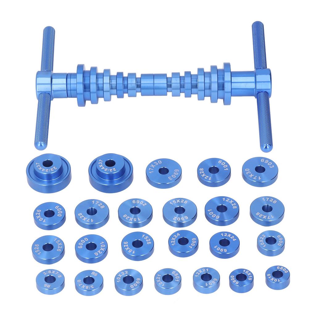 Bicycle Bearing Press Set Aluminum Alloy Hub Bearing Installation Drift Kit with 18 Pairs Press