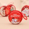 WTEMPO 4PCS Christmas Gifts Christmas-themed Pattern Printed Christmas Coin Purses Christmas Zipper Gift Bags Christmas Tree Hanging Pendants