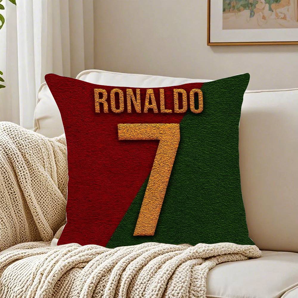 CR7 Cristiano Ronaldo Fall Pillow Case Pattern Printed Pillowcase for Living Room Sofa Cushion Cover & Bedroom Decor