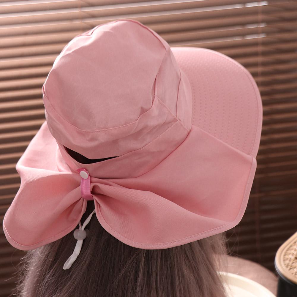 Anti-UV Wide Brim Sun Hat Korean Style Women Bucket Hats Trendy Sun Protection Hat  with Neck Cover