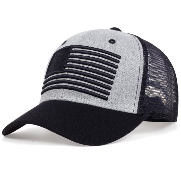 American Flag Embroidered Baseball Cap With Adjustable Fit For Summer Casual Wear