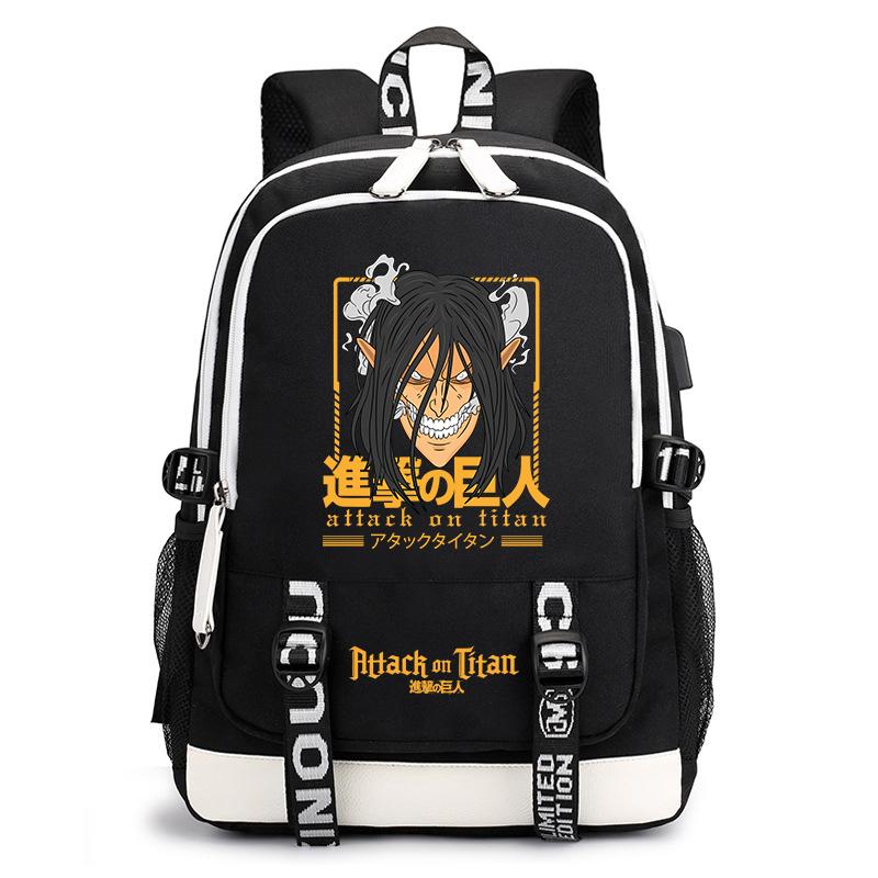 Attack on Titan Anime Print Student Backpack Casual Daypack for Boys Girls School Bag Lightweight Durable