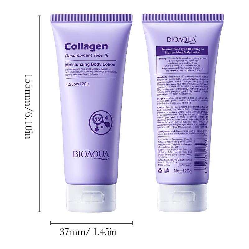 Rekombinante Typ-III-Kollagen Körperlotion 120g Herbst und Winter Feuchtigkeitsspendende Körpercreme Hautpflegeprodukte