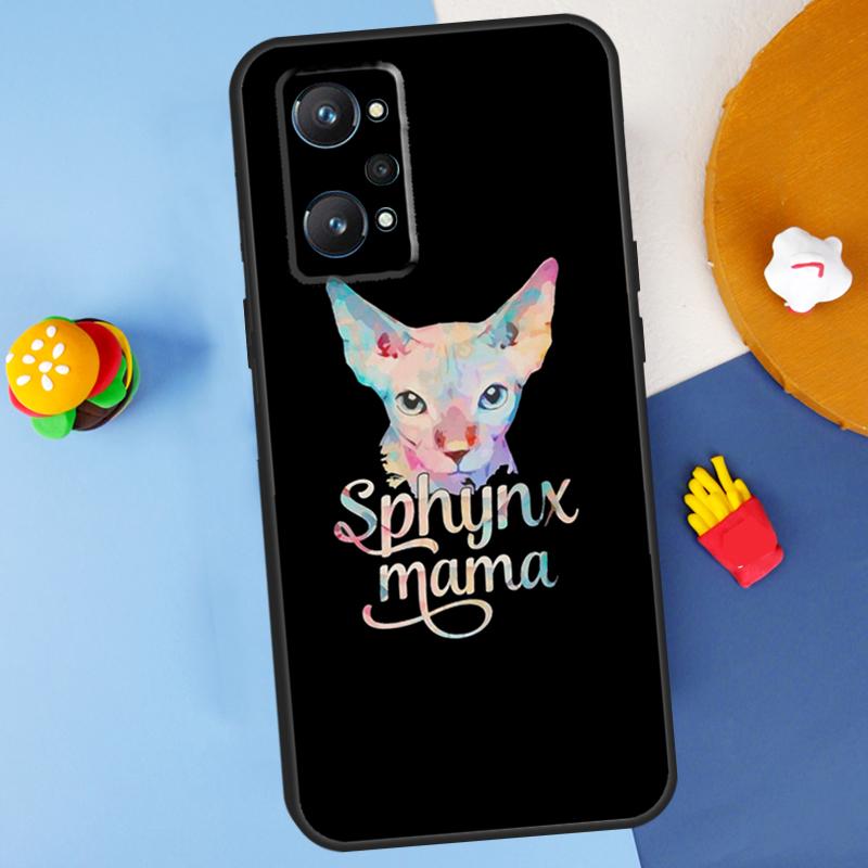 Sphynx Cat For Realme 14 13 12 10 11 Pro Plus GT 6 6T 5 GT7 Pro C55 C51 C21Y C25S C67 C75 C53 C61 Case
