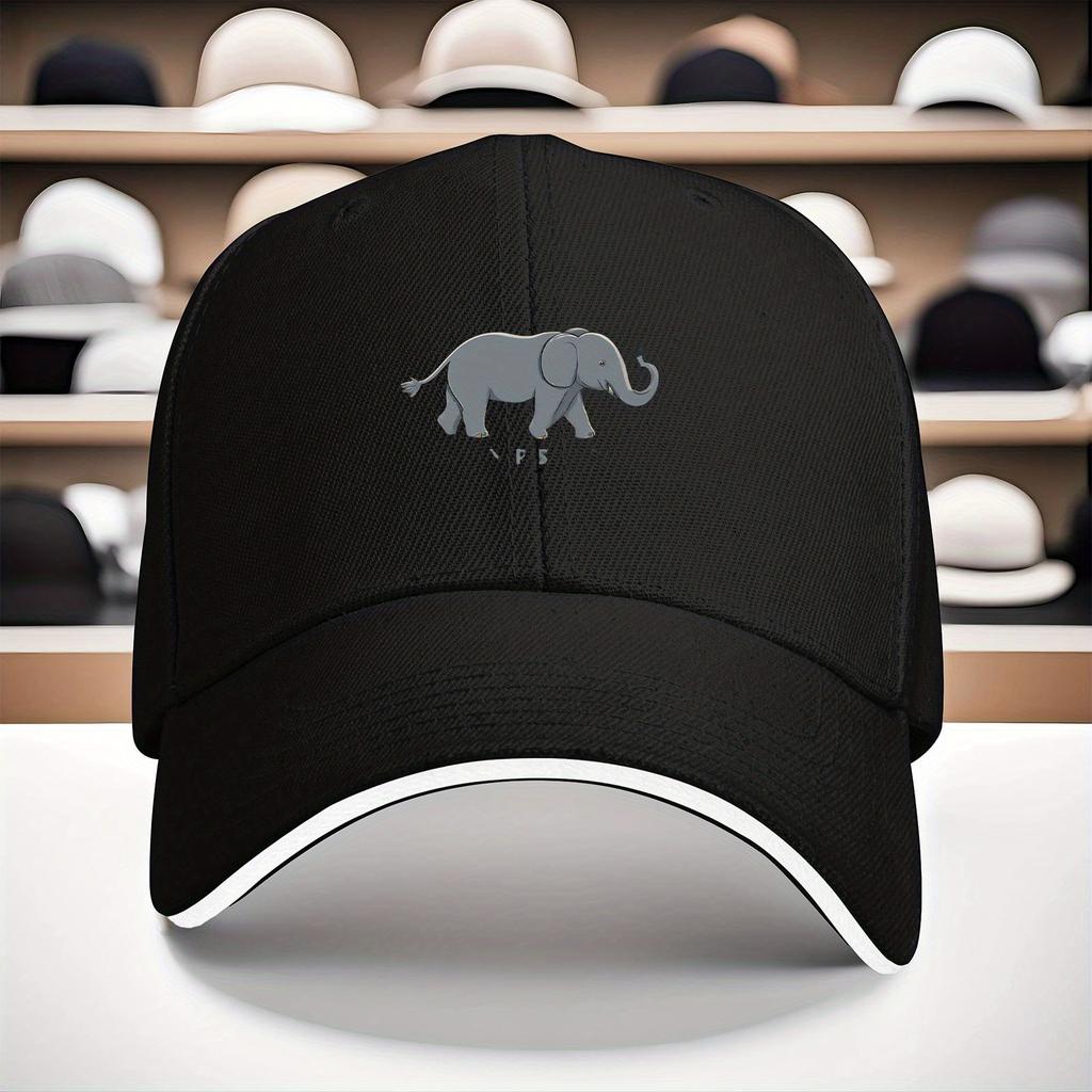 Elephant Logo Baseball Cap Unisex Polyester Adjustable Snapback Outdoor Casual Summer Fashion Headwear