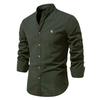 Men's Cotton-Linen Casual Long-Sleeve Shirt - Japanese Style