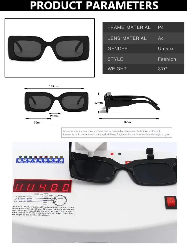 Women'S Sunglasses  Fashion Vintage Rectangle Frame Purple Pink Square Glasses Girls Sun Glasses Ladies Eyewear Uv400