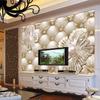 Wallpaper 3d Soft Pack Diamond Jewelry Flower Mural Luxury Wall Paper Hotel Living Room Tv Backdrop Mural