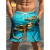 Summer Men Holiday Cool Breathability Daily Shorts Fashionable Comfortable Loose Creativity Personality Versatile 3D Shorts