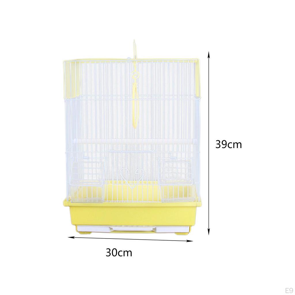 Bird Cage Hanging Hook Birdcage Parrot Stand with Standing Pole for Parakeet Conures