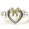 Used TIFFANY&Co. Ring Heart Ribbon EU#49.5 Silver925/K18 Yellow Gold 3.2g Silver Yellow Gold